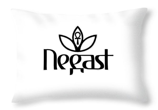 Negast Queen Logo B/W - Throw Pillow